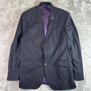 Ted Baker Mens Jacket Endurance Purple Sport Coat Blazer 100% Wool 42 L